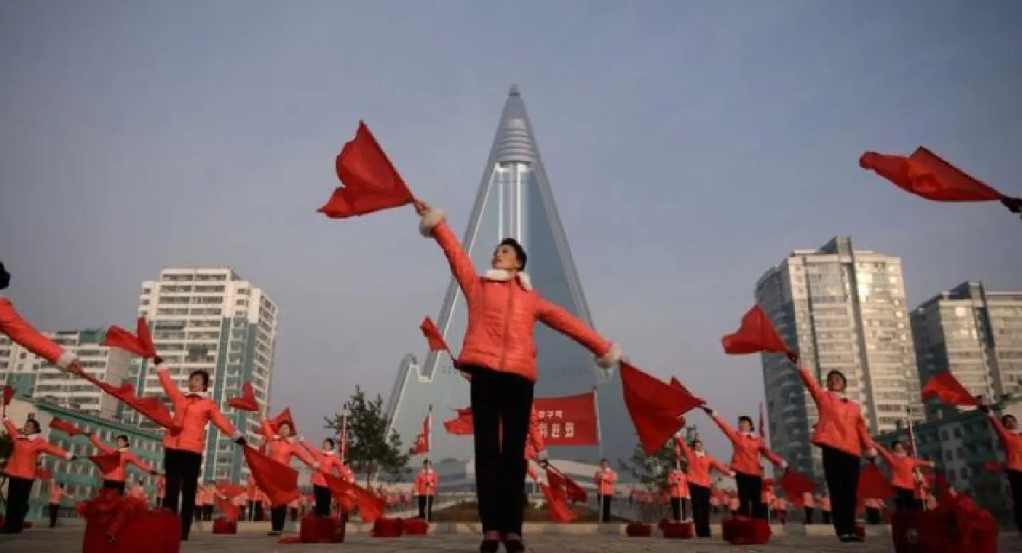 Flying the flag: North Korea puts on daily displays