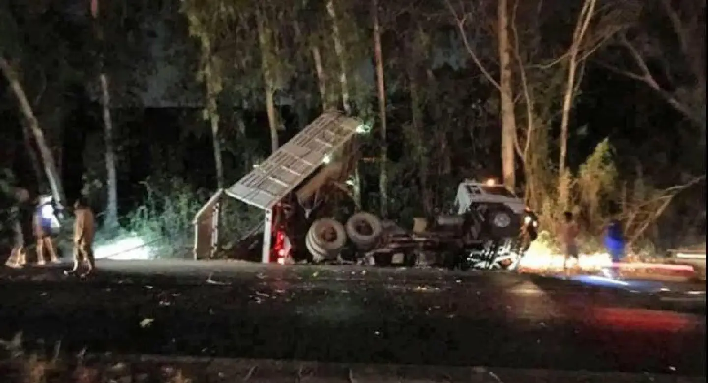 Truck crash in Phuket pulls down power lines causing six-hour blackout