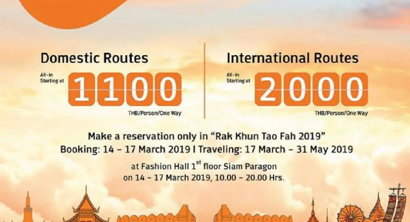 THAI Smile offers special promotion at Rak Khun Tao Fah 2019