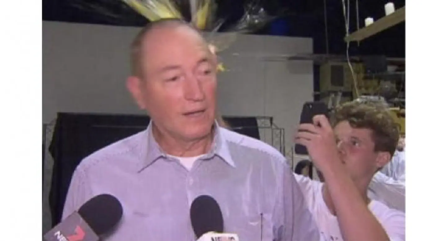 Young protester eggs far-right Australian senator, gets hit in the face