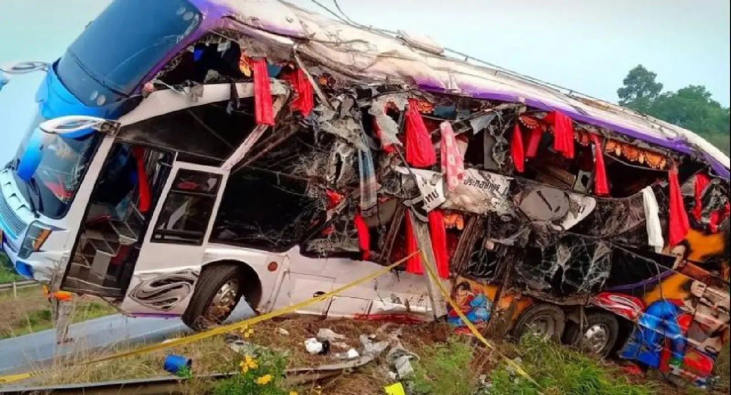 One killed, 31 injured in Prachin bus accident One killed, 31 injured in Prachin bus accident
