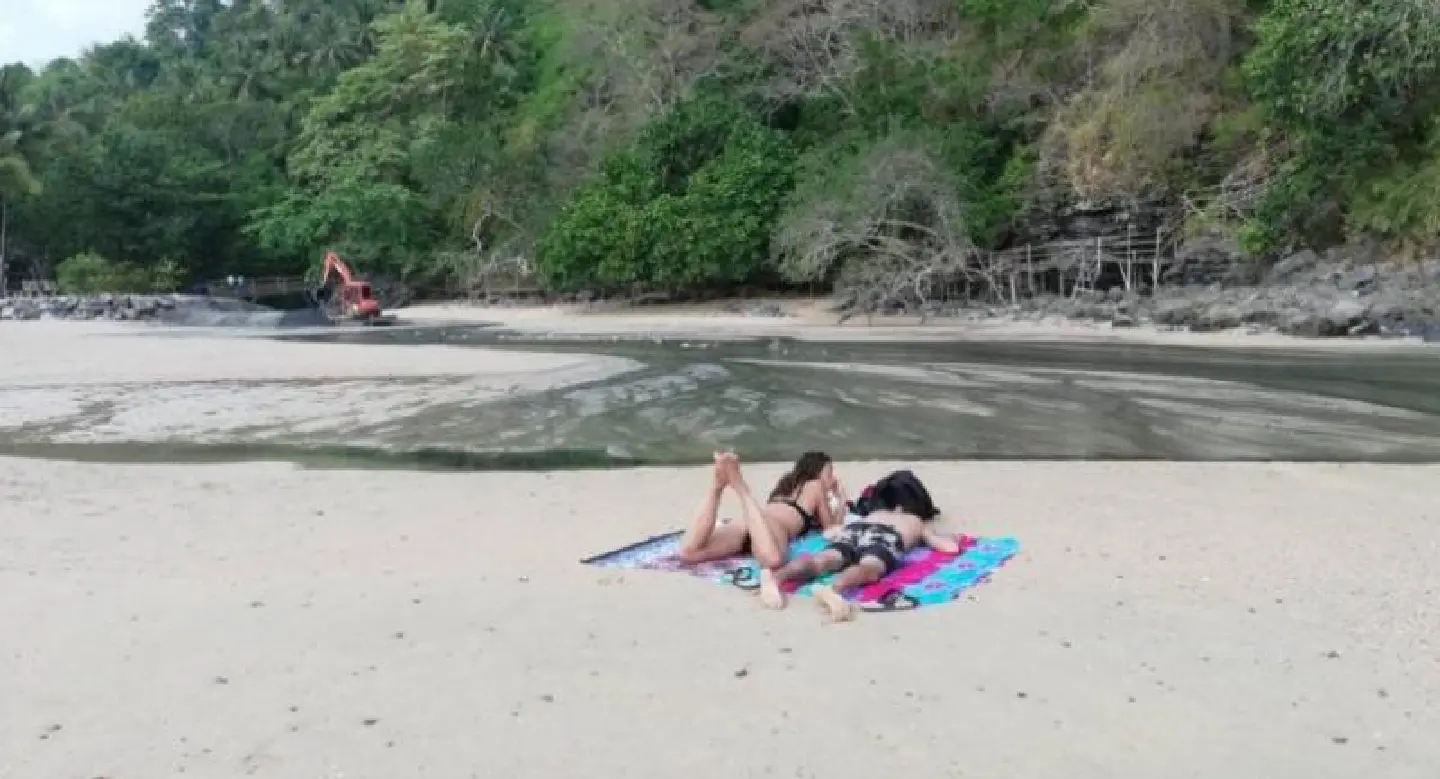 Wastewater runs freely into sea off Krabi’s Ao Nang Beach