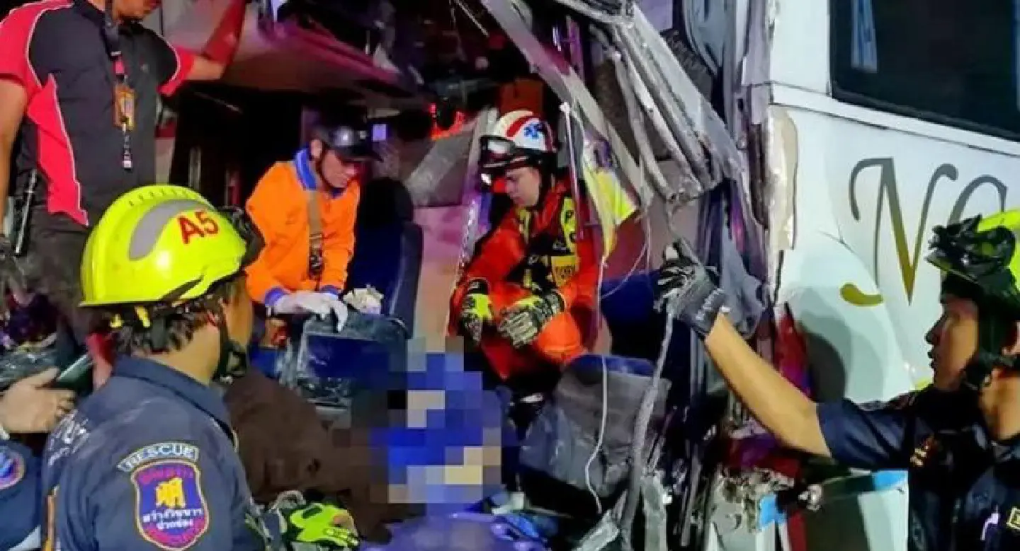 Bus hostess killed, 24 passengers injured in Korat accident
