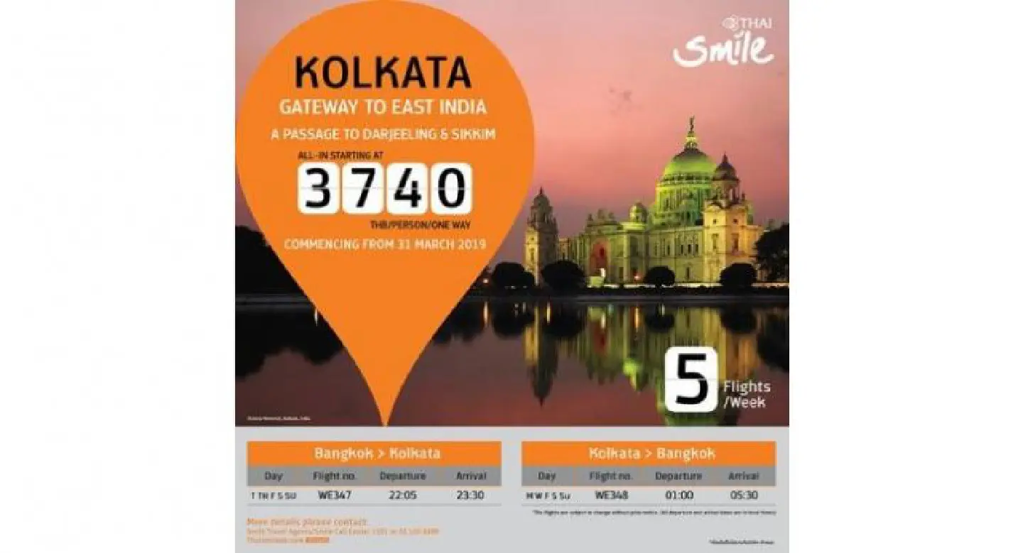 Thai Smile adds Kolkata flights Thai Smile adds Kolkata flights