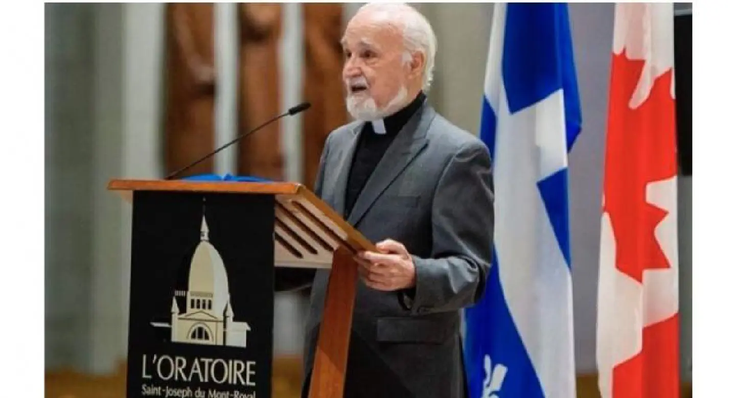 Priest stabbed live on TV at Canada's biggest church