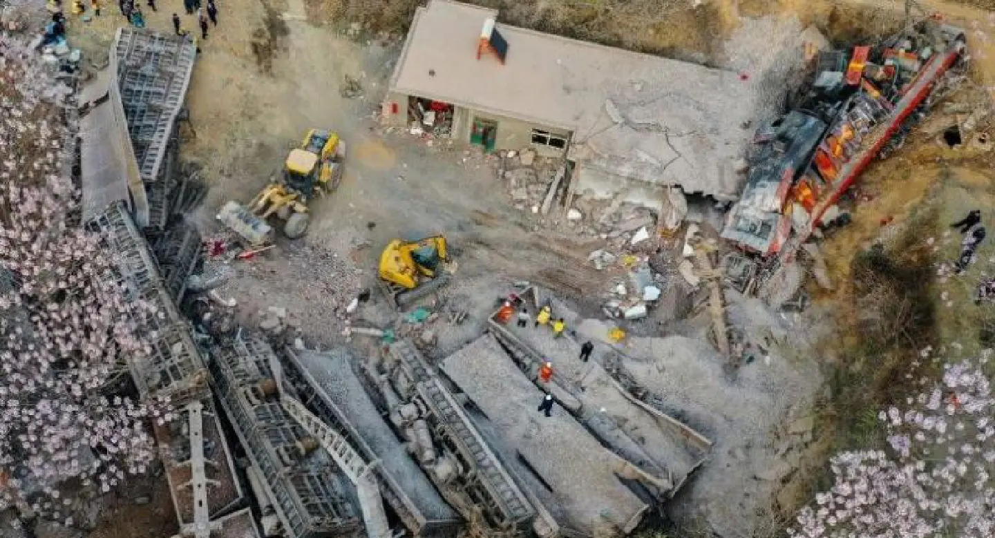 Six killed as train derails, hits house in China Six killed as train derails, hits house in China