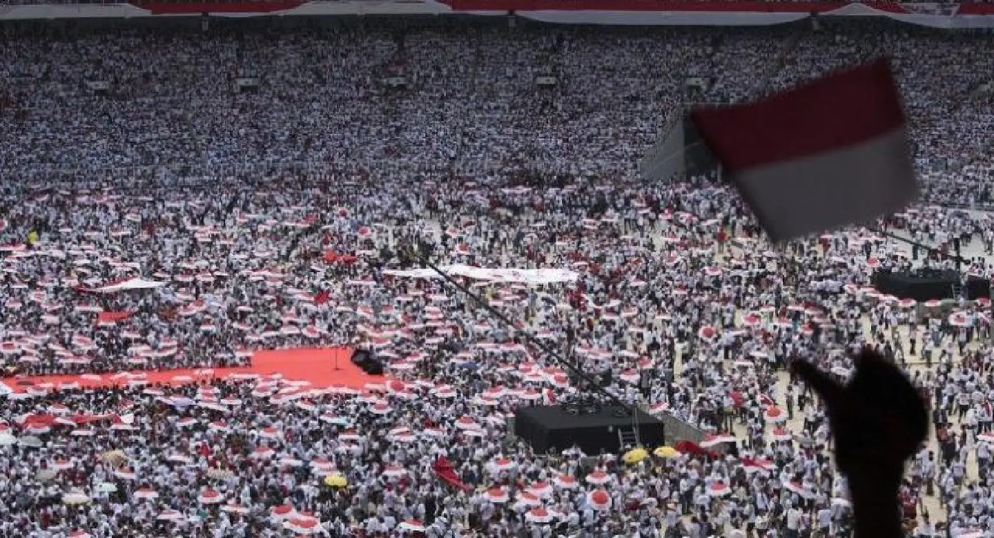 Carnival, concerts entertain crowd at Jokowi's largest rally in Jakarta Carnival, concerts entertain crowd at Jokowi's largest rally in Jakarta