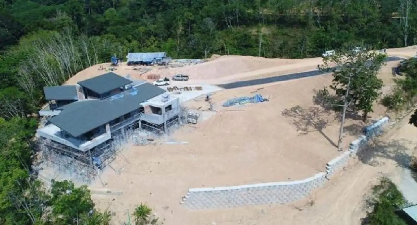 Luxury house found under construction at Phuket dam