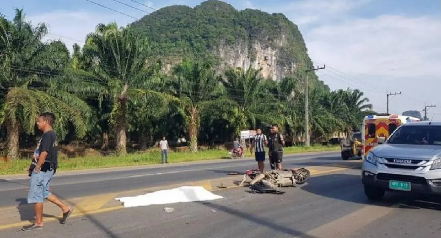 Woman dies, girl seriously  injured in Krabi head-on collision