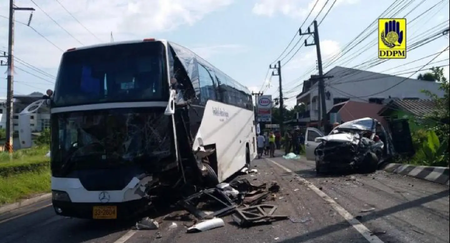Four dead, many injured in Phang Nga bus crash