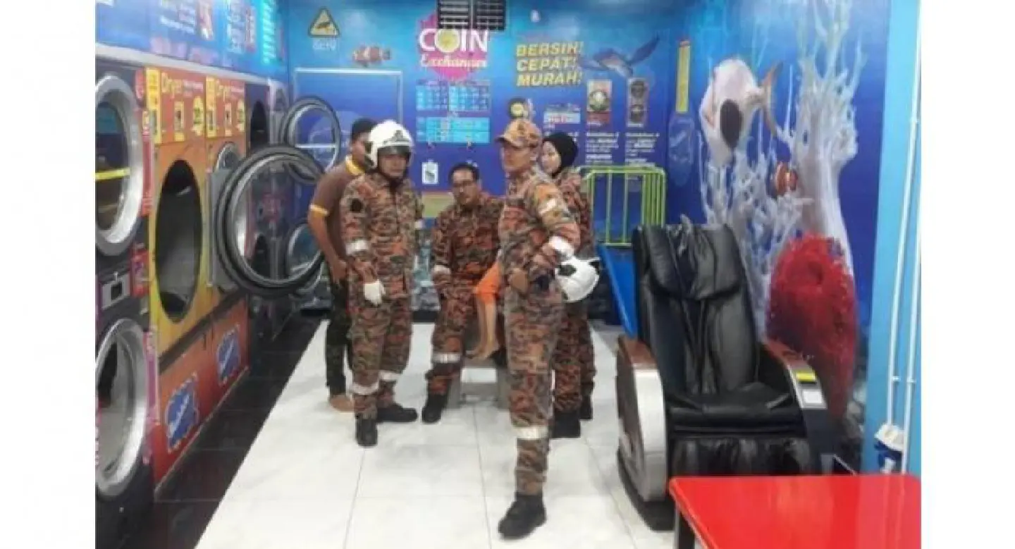 Girl, locked inside washing machine, freed by firemen