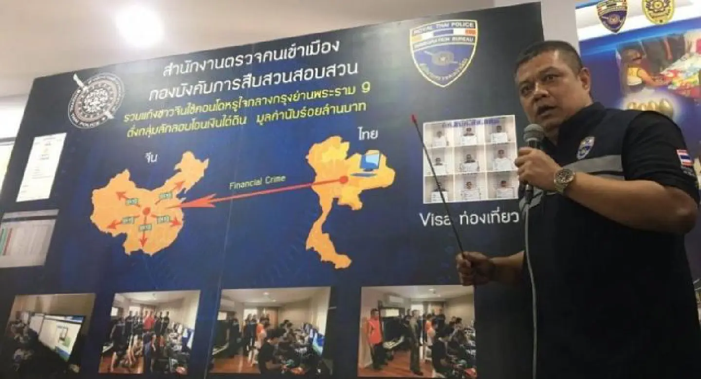 Chinese gambling gang held in Bangkok Chinese gambling gang held in Bangkok