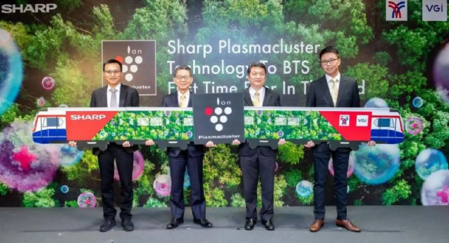 Sharp, BTS and VGI team up to bring fresh air to BTS SkyTrain