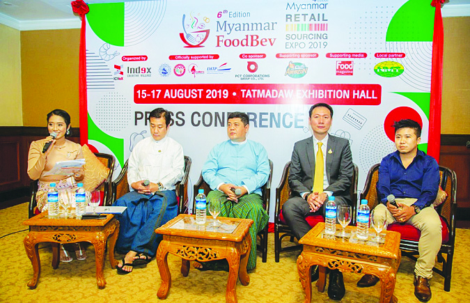 Taking part in a panel discussion in Yangon on Wednesday are, from left, Sarah Wai, Nay Lin, Thurein Nyein, Chinakit Viphavakit and Nay Lynn Tun. Chinakit, general manager of ICVeX, is optimistic on the Myanmar market.