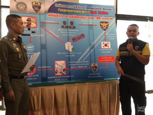 Korean executive wanted for fraud tracked down by Thai Immigration Korean executive wanted for fraud tracked down by Thai Immigration