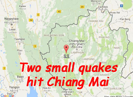 Two small quakes hit Chiang Mai Two small quakes hit Chiang Mai