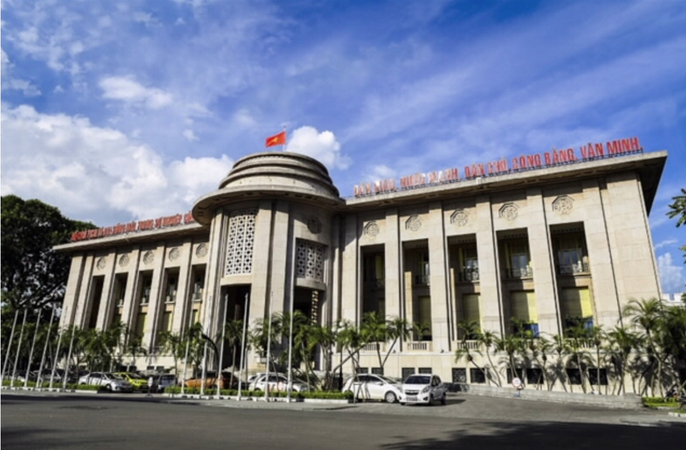 The State Bank of Việt Nam's headquarters in Hà Nội. Many key interest rates will be reduced from September 16. Photo SBV