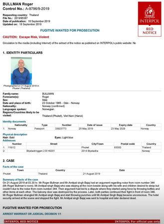 Interpol issues red alert for absconding Norwegian wanted for manslaughter Interpol issues red alert for absconding Norwegian wanted for manslaughter
