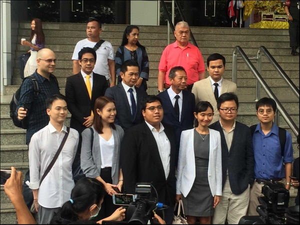Six pro-democracy activists (front row)