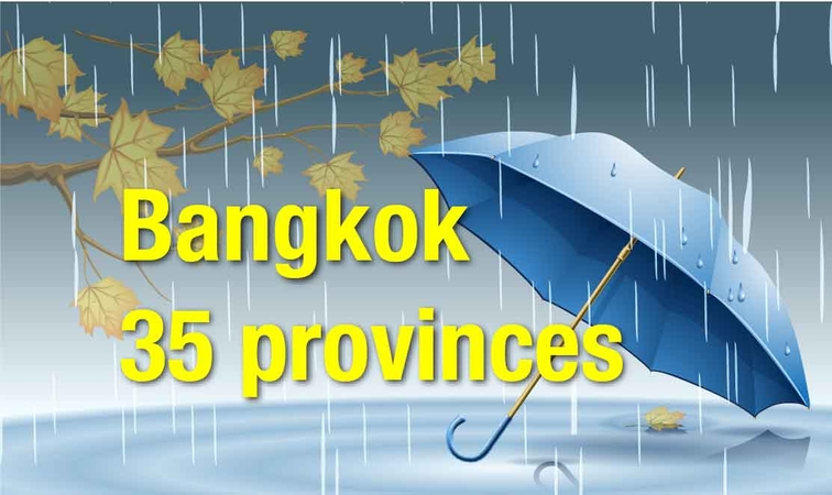 Weather fluctuation, heavy rains forecast for Bangkok, 35 provinces Weather fluctuation, heavy rains forecast for Bangkok, 35 provinces