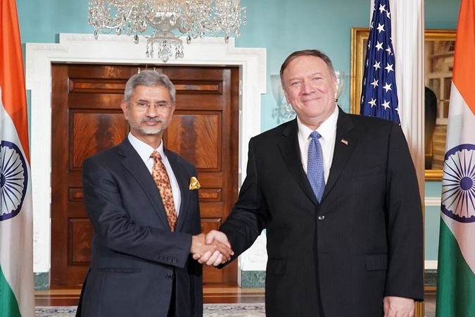 Jaishankar met Pompeo on Monday and they held talks on several bilateral, regional and global issues. (Photo: Twitter | @DrSJaishankar)