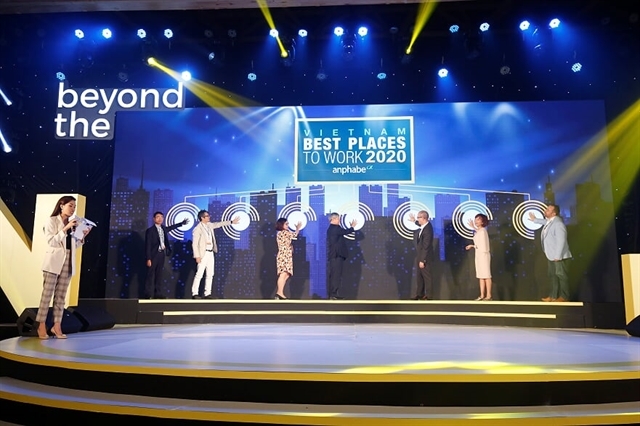 Human resource consultancy Anphabe and market research firm Intage Vietnam on Thursday began this year’s Vietnam Best Places to Work Survey. — VNS Photo Thu Hằng
