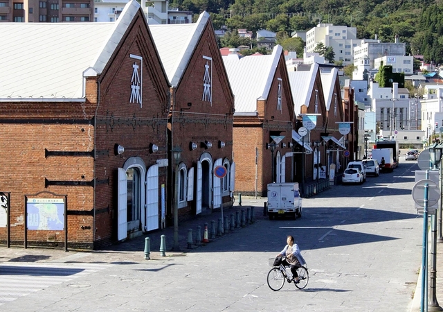 Few tourists are seen at a quiet bay area in Hakodate in Hokkaido, Japan. Photo: The Japan News/ANN