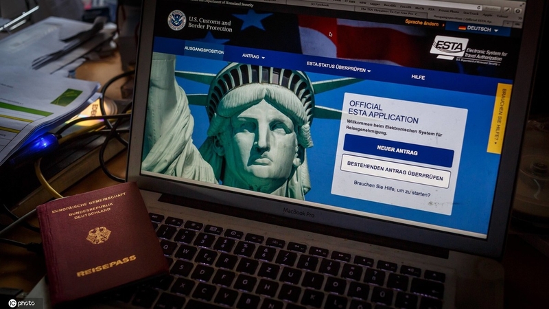 The webseite ESTA (Electronic System for Travel Authorization) of US. [Photo/IC]