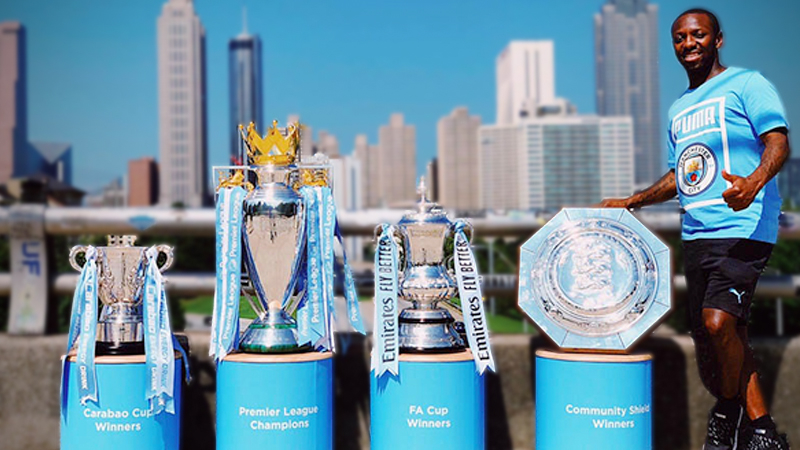 City legend Shaun Wright-Phillips will accompany the trophies for a series of exciting fan events.