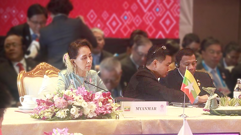 State Counsellor Daw Aung San Suu Kyi attends 22nd ASEAN Plus Three Sumit in Bangkok, Thailand. (Photo-Kyaw Zin Win)