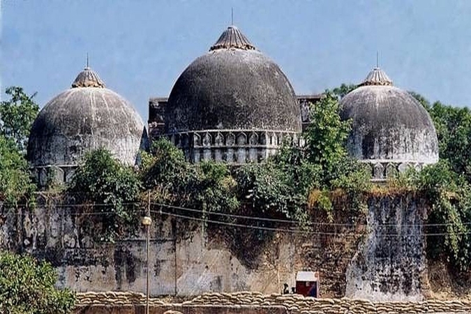 Rear view of the Babri Masjid in Ayodhya. (Photo: Wikimedia Commons)