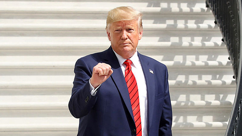 President Trump might veto legislation designed to support pro-democracy protesters in Hong Kong. File Photo: Getty Images