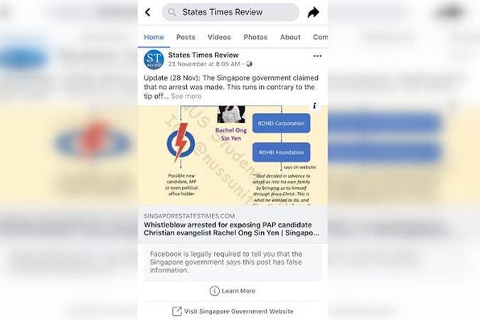 Facebook issues fake news correction notice on user's post Facebook issues fake news correction notice on user's post