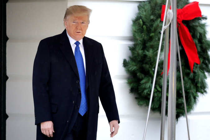 File Photo: President Trump Departs White House For NATO Meeting In London

WASHINGTON, DC - DECEMBER 02: U.S. President Donald Trump walks out of White House December 02, 2019 in Washington, DC. The president is traveling to London for meetings with fellow North Atlantic Treaty Organization leaders on the 70th anniversary of the military alliance, which French President Emanuel Macron recently described as having 'brain death.' (Photo by Chip Somodevilla/Getty Images)