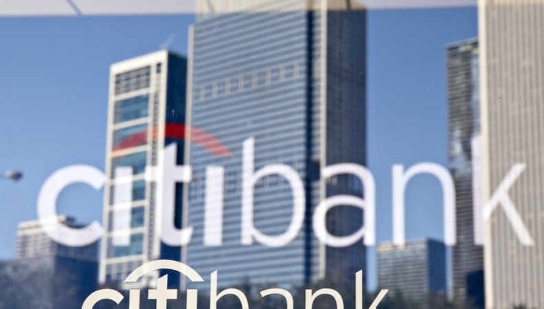 Signage is displayed outside a Citigroup Citibank branch in Chicago on Oct. 12, 2019. MUST CREDIT: Bloomberg photo by Daniel Acker.