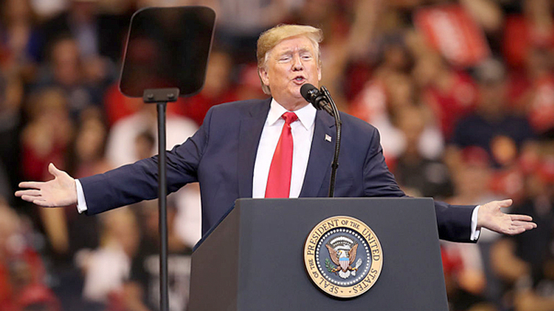 File Photo: President Trump/Trump, who rarely makes major moves without first calculating the ramifications for his popularity and self-image, has confided to advisers that he sees a political upside in his hard-line approach to Iran at the dawn of this year's campaign, according to two White House officials and several senior Republicans.
