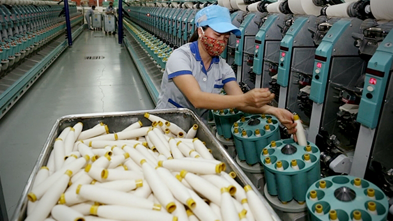 A worker at Phu Tho Textile Company in the northern provinve of Phu Tho. Vietnam will reduce the number of procedures for starting a business by half this year. — VNA/VNS Photo Vu Sinh
