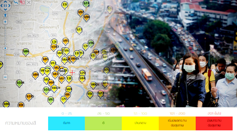 Air quality unsafe in some Bangkok areas Air quality unsafe in some Bangkok areas