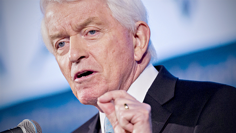 Tom Donohue, president and chief executive officer of the U.S. Chamber of Commerce, in Washington D.C. on May 15, 2017. MUST CREDIT: Bloomberg photo by Andrew Harrer.