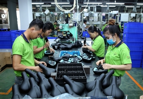 Saddles made at Taiwanese firm Pro Active Global Vietnam, located in Dai Nang Industrial Park in the southern province of Binh Duong. Disbursed capital of FDI projects reached US$20.4 billion in 2019. VNA/VNS Photo Danh Lam