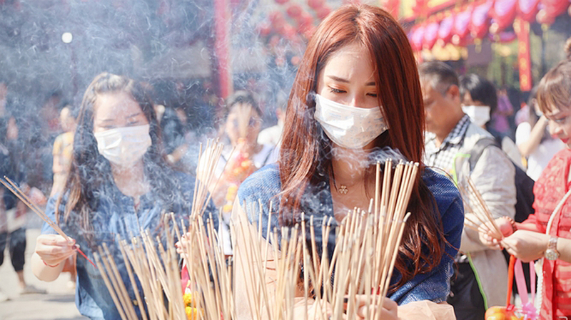 Masks handy for New Year incense smoke too Masks handy for New Year incense smoke too