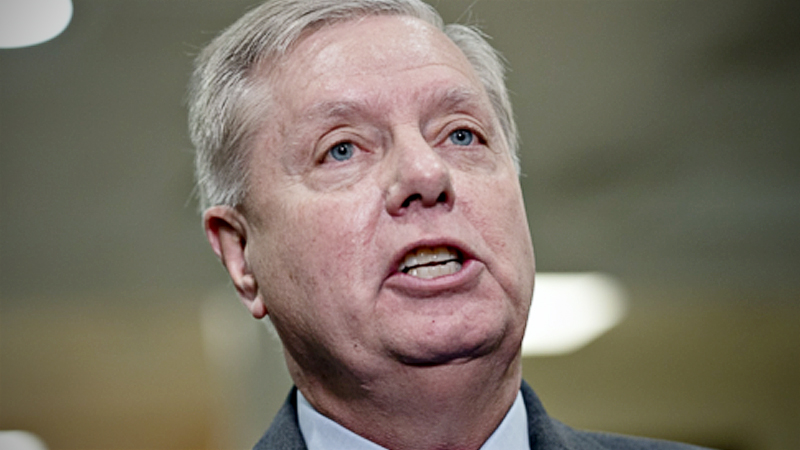 Sen. Lindsey Graham, a Republican from South Carolina, at the U.S. Capitol in Washington, on Jan. 24, 2020. MUST CREDIT: Bloomberg photo by Andrew Harrer.
