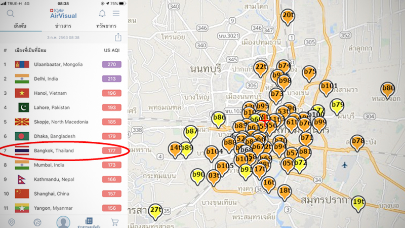 Bangkok world’s seventh worst city for air quality Bangkok world’s seventh worst city for air quality