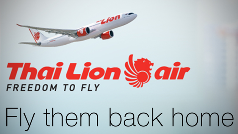 Lion Air offers to fly back Thais in China for free Lion Air offers to fly back Thais in China for free