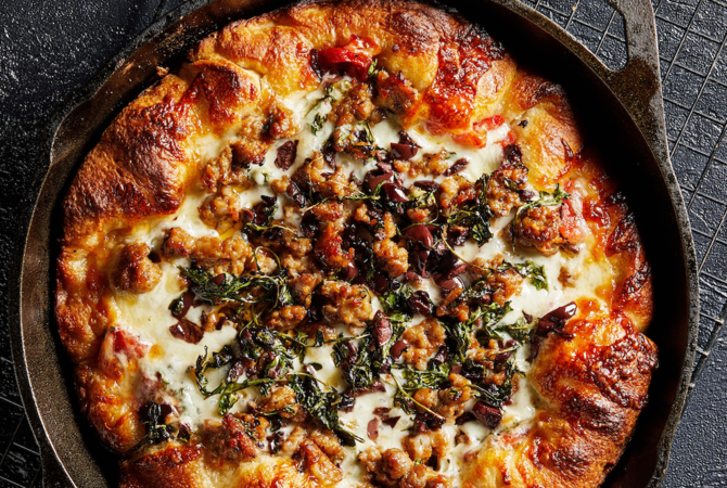 Cast-iron skillet pizza delivers the crunchy crust we crave Cast-iron skillet pizza delivers the crunchy crust we crave