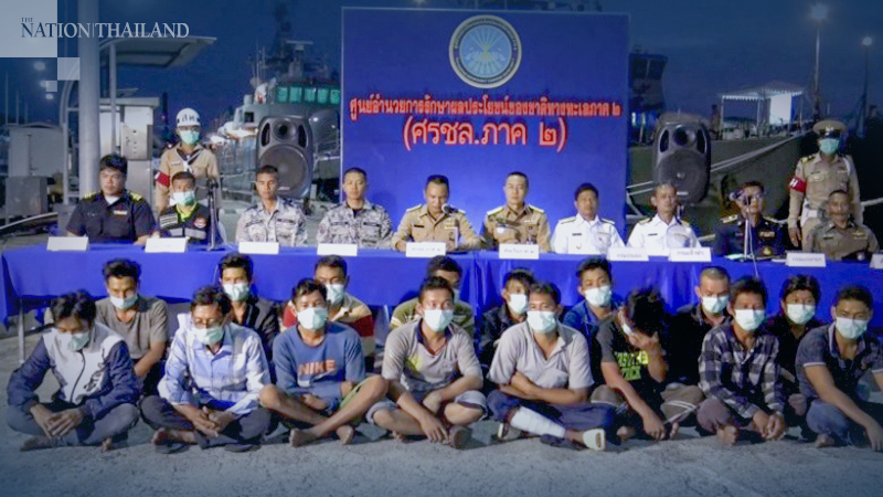 21 Vietnamese ship crew found in Thai waters taken for Covid-19 testing 21 Vietnamese ship crew found in Thai waters taken for Covid-19 testing