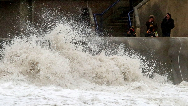 Dennis, one of the Atlantic's most powerful bomb cyclones, churns up 100-foot waves and slams Britain Dennis, one of the Atlantic's most powerful bomb cyclones, churns up 100-foot waves and slams Britain