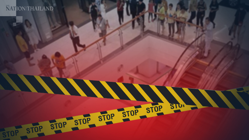 Unidentified man in mystery plunge at Bangkok mall Unidentified man in mystery plunge at Bangkok mall