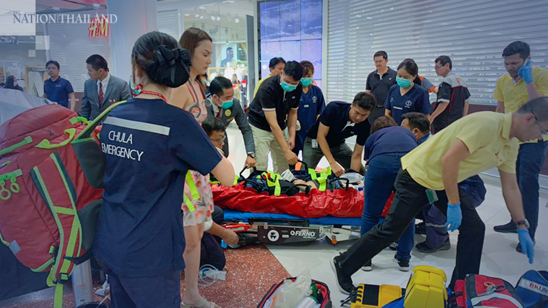Boy, 12, who fell from third level of mall, conscious Boy, 12, who fell from third level of mall, conscious