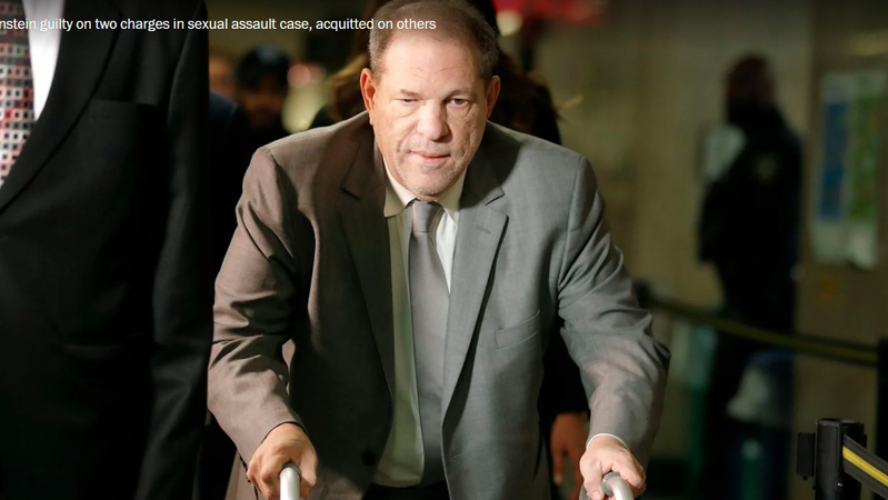 Weinstein guilty on two charges, acquitted on others, in New York sexual assault case Weinstein guilty on two charges, acquitted on others, in New York sexual assault case